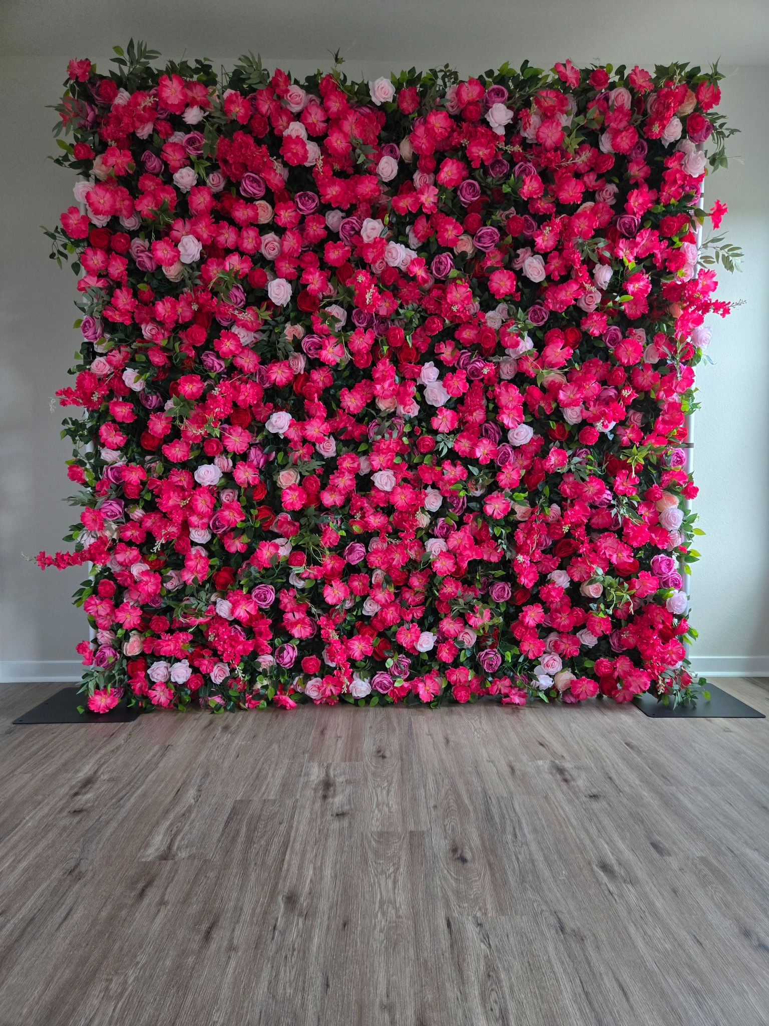 The Leilani vivid pink flower wall